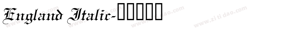 England Italic字体转换
